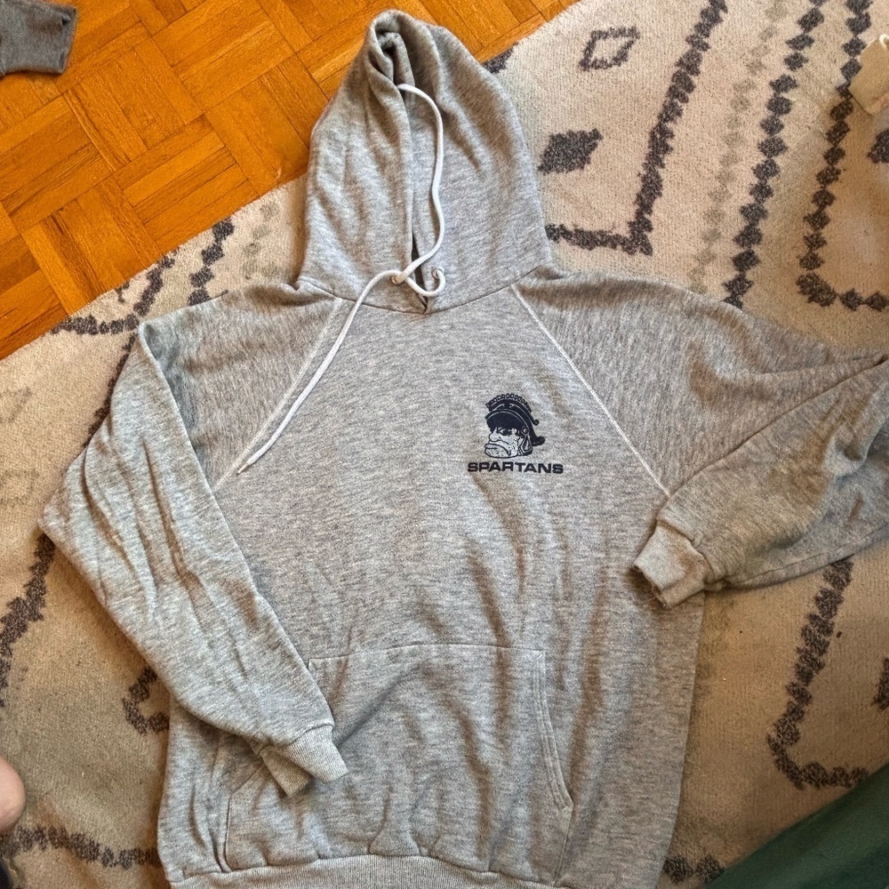 Vintage grey hoodie 80s super soft looking for best offer - Picture 1 of 6